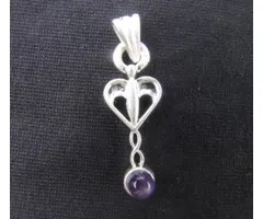 Hanger engel met amethyst steentje