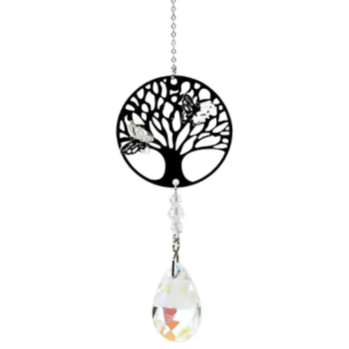 Kristal met Tree of Life – Regenboogkristal met Vlinders