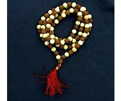 Mala rudraksha en sandelwood