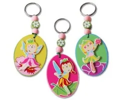 Sleutelhanger hout met elfjes