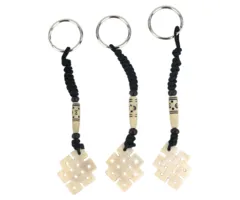 Sleutelhanger Endless knot wit