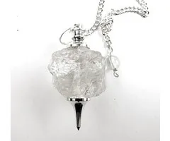 Pendel met ruw brokje bergkristal