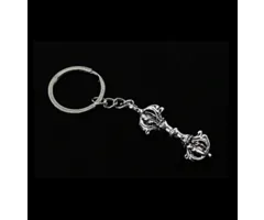 Sleutelhanger dorje wit metaal