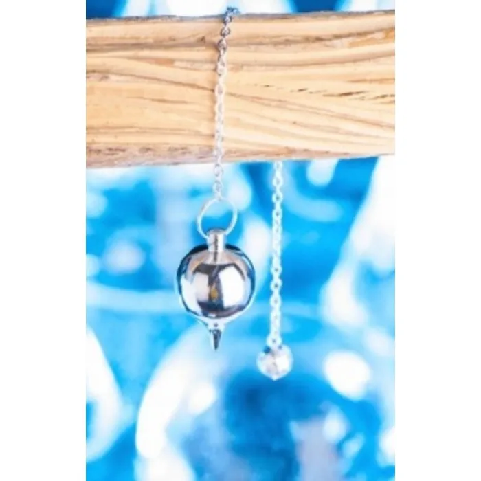 Pendel kogel messing zilverkleurig