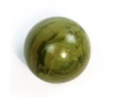 Edelsteen bol jaspis zilverblad 3,5 cm