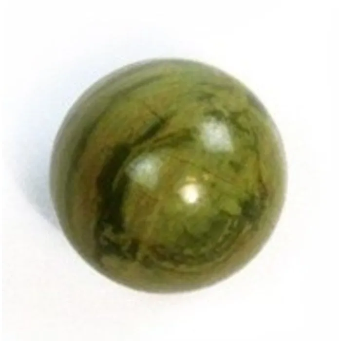 Edelsteen bol jaspis zilverblad 3,5 cm