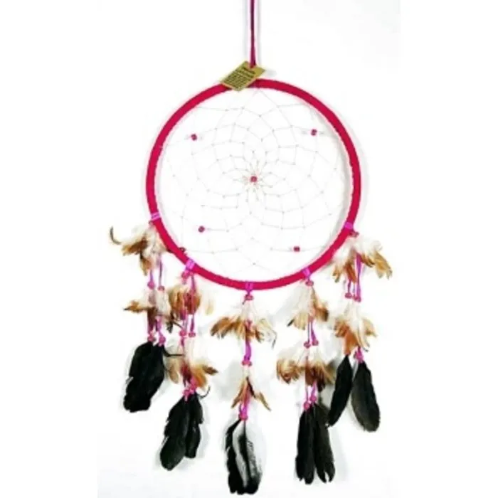 Grote Roze Dromenvanger met Veren 27 cm
