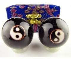 Meridiaankogels Yin Yang zwart 3,5 cm