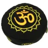 Meditatiekussen goud/zwart 7 chakra's geborduurd