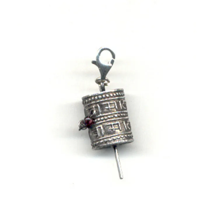 Gebedswiel bedeltje zilver