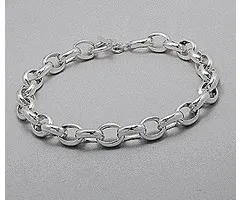 Armband zilver met grote schakels