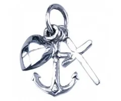 Hoop geloof liefde zilver hangertje