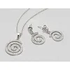 Setje oorbel en hanger spiraal