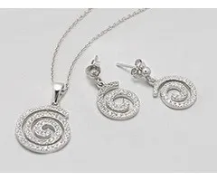 Setje oorbel en hanger spiraal