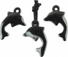 Dolfijn hanger van Hematiet