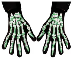 Handschoenen skelet groen