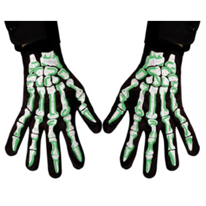 Handschoenen skelet groen