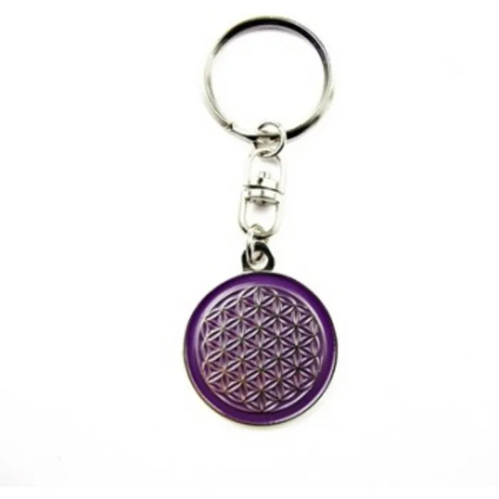 Sleutelhanger levensbloem met kaartje