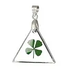 Hanger met klaver vier in driehoek met kaartje