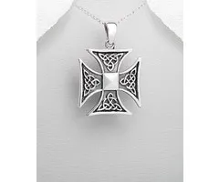 Kruis met triquetra symbolen