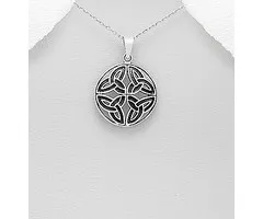 YAFEINI Irish Celtic Jewelry Knot Pendant Necklace Sterling Silver Good Luck Vintage Love Heart Triquetra Irish Celtics Necklace Jewelry for Women Girls, 18 2, Sterling Silver, 1