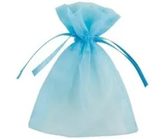 Organzazakje hemelsblauw 7 x 10 cm