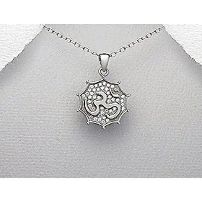 Ohm hanger met zirconia steentjes