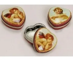 Opbergdoosje hart met engel