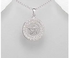 Celtic flower met Zirkonia steentjes