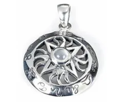 Hanger zilver 12 sterrenbeelden met maansteen