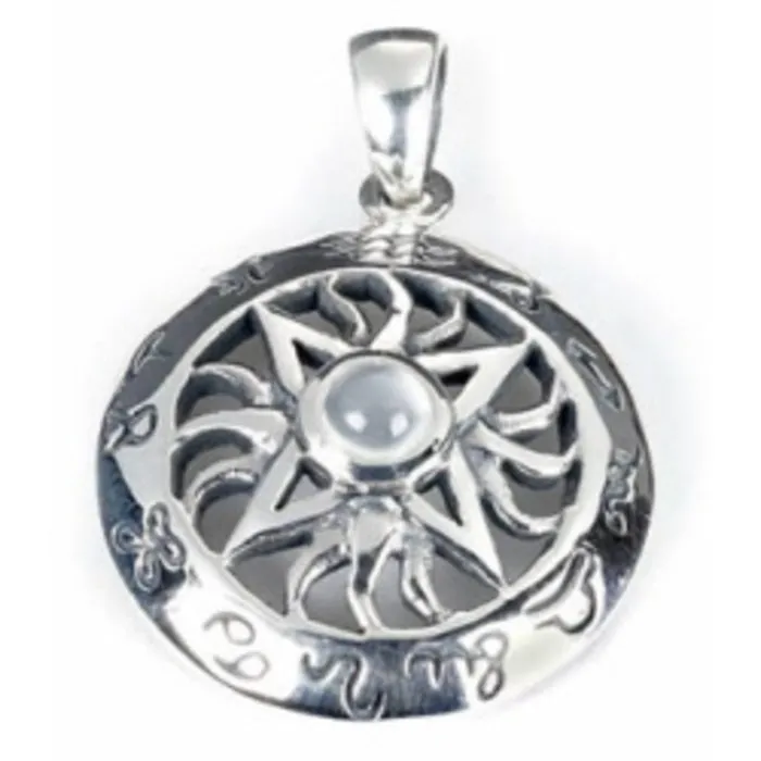 Hanger zilver 12 sterrenbeelden met maansteen