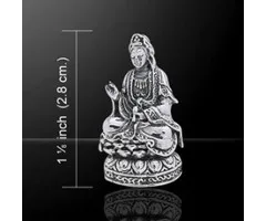 Kwan yin hangertje van zilver