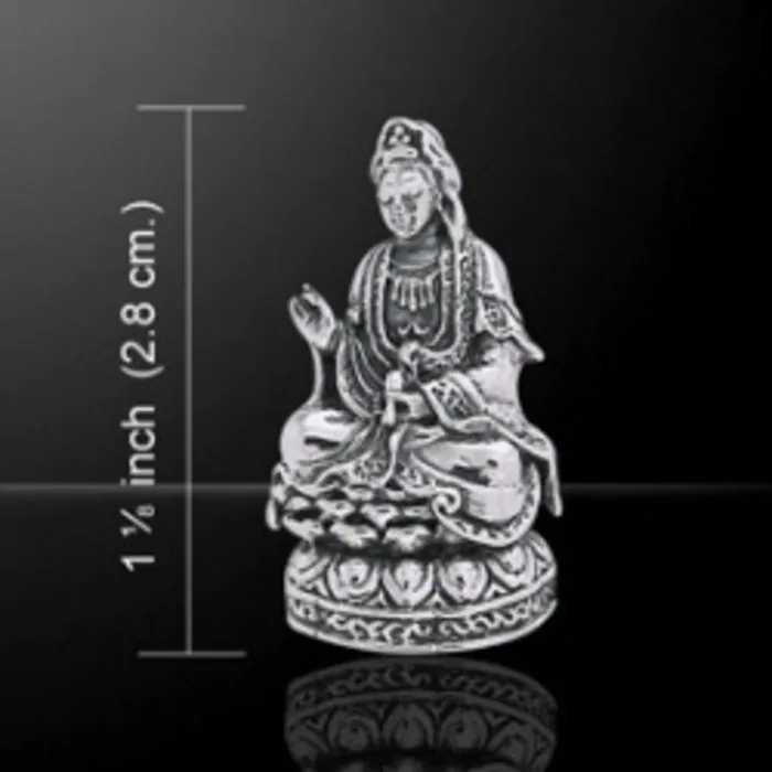 Kwan yin hangertje van zilver