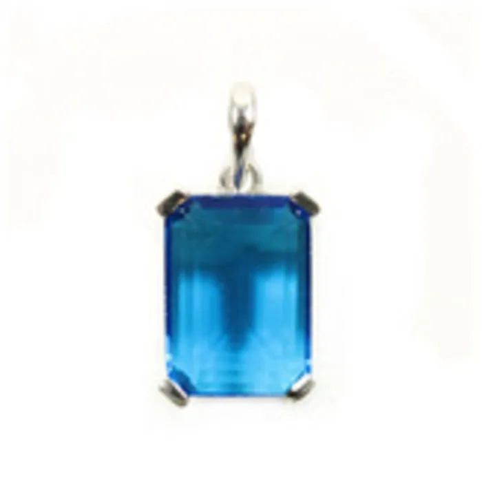 Siberische kwarts Topaas blauw rechthoek