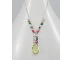 Collier zilver met edelsteentjes