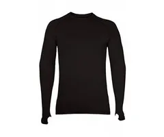 Bamboeshirt lange mouw man donker zwart