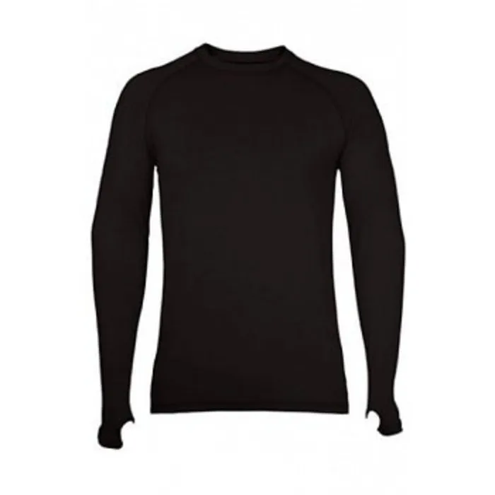 Bamboeshirt lange mouw man donker zwart