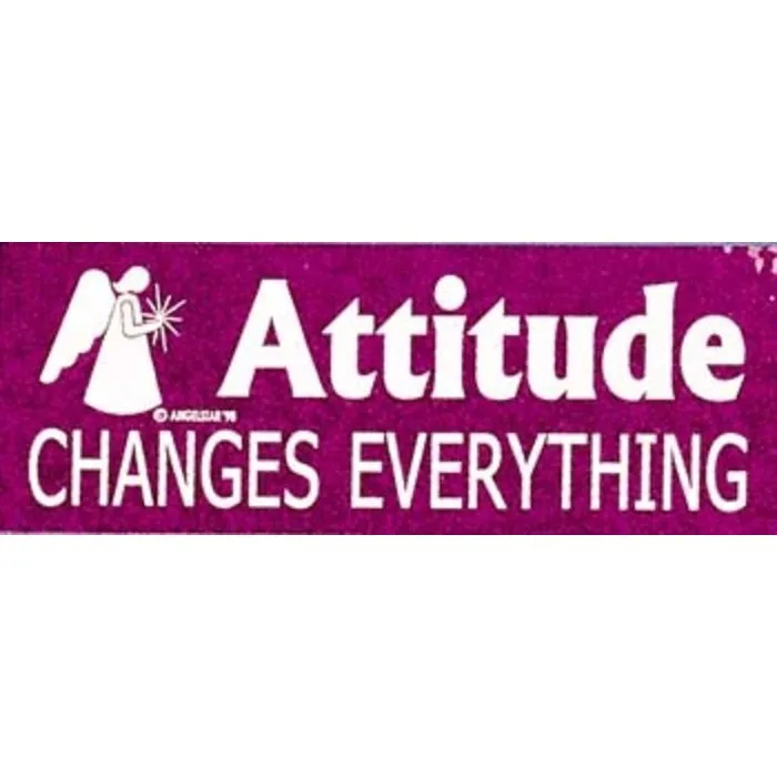 Bumper Sticker Attitude changes everything