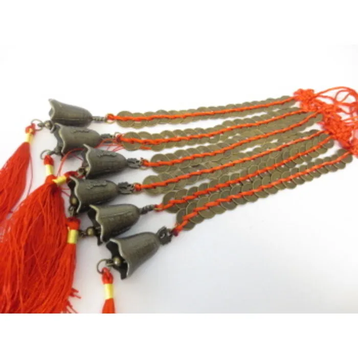 Hanger geluksmunten met bel