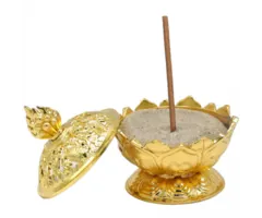 Wierookbrander Lotus goudkleurig