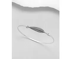 Armband zilver met blad