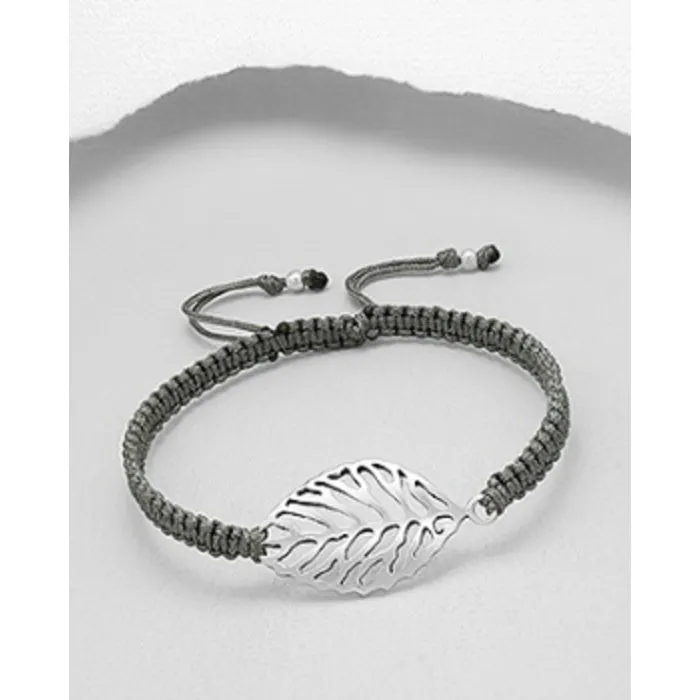 Armband blaadje zilver