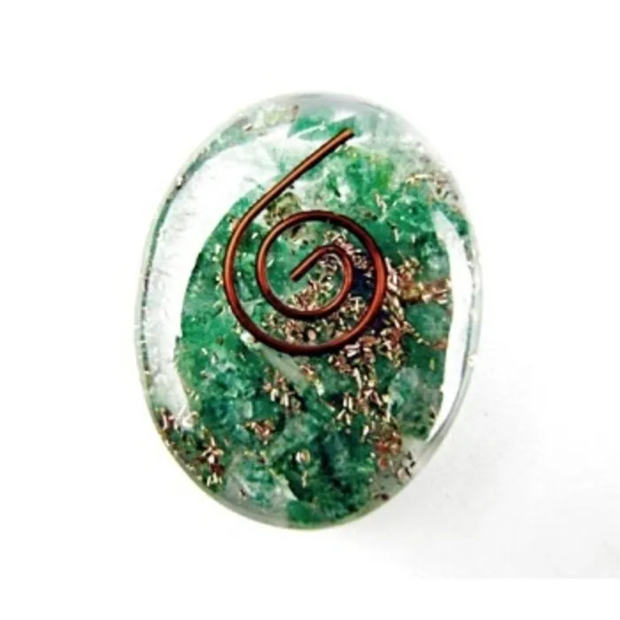 Cabochon orgone groene Jade