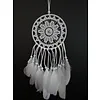 Gehaakte Dromenvanger wit met ganzenveren