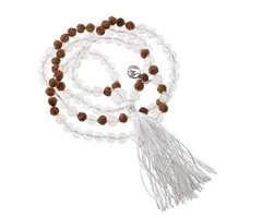 Mala Bergkristal met Rudraksha