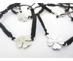 Verstelbare armband klaver vier met kaartje