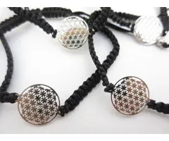 Verstelbare armband levensbloem met kaartje