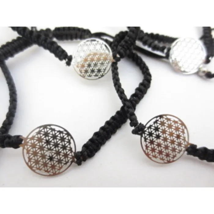 Verstelbare armband levensbloem met kaartje