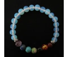 Armband opaliet met 7 chakra stenen
