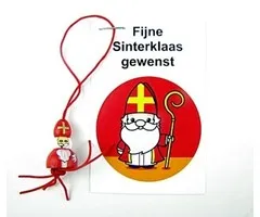 Sinterklaas kaartje met Gelukspoppetje Sint